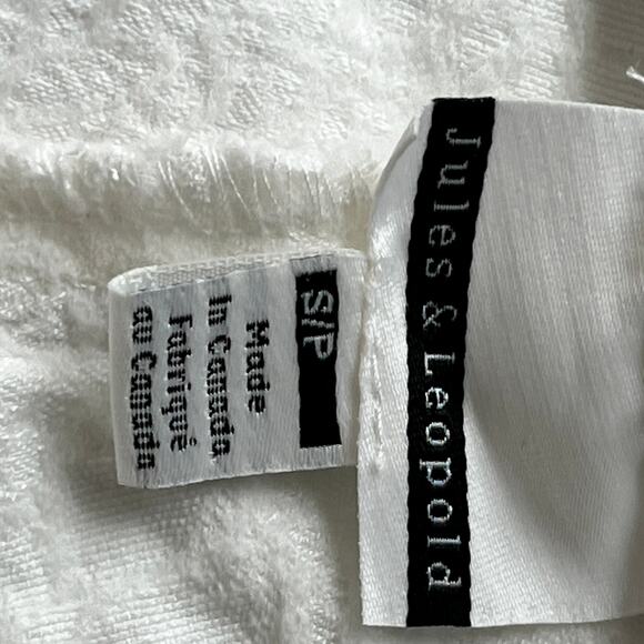 Jules & Leopold Womens Cream stretch pants with Floral Texture Belted Size S - Picture 5 of 5